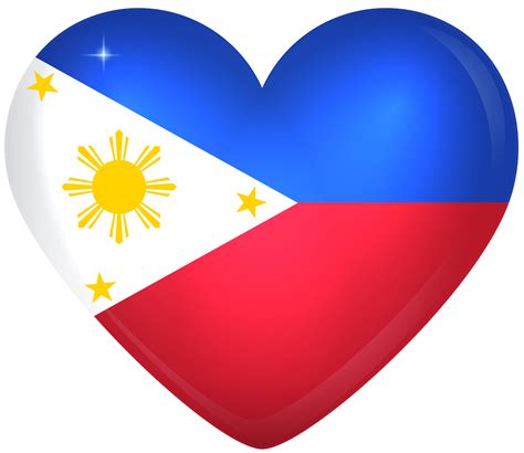 Philippines Large Heart Flag | Gallery Yopriceville - High-Quality Free ...