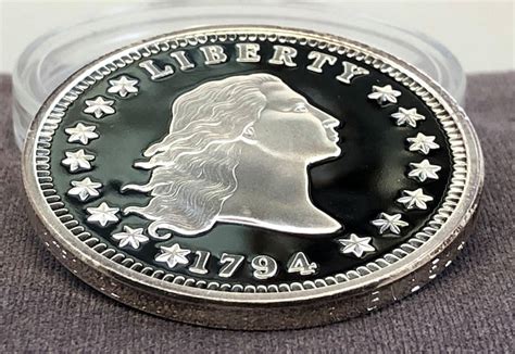 1794 Flowing Hair Tribute Proof Silver Dollar Replica in Solid - Etsy ...