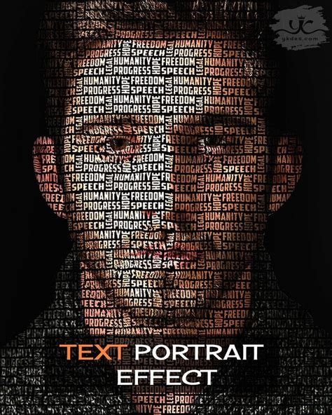 Text Portrait Effect in Photoshop | Text portrait, Portrait photoshop ...