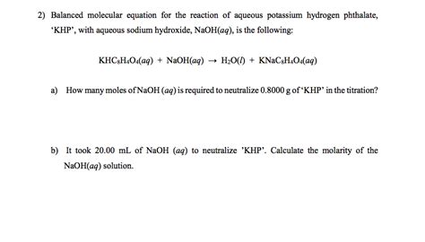 Ace Khp And Naoh Balanced Equation Physics Wallah 12th Class Chemistry Pdf