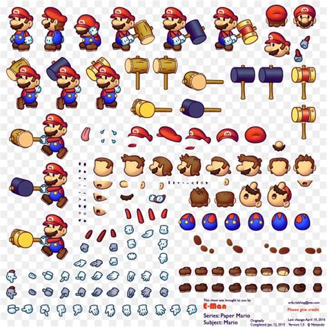 Resultado de imagen de paper mario sprite sheet | Paper mario, Sprite ...