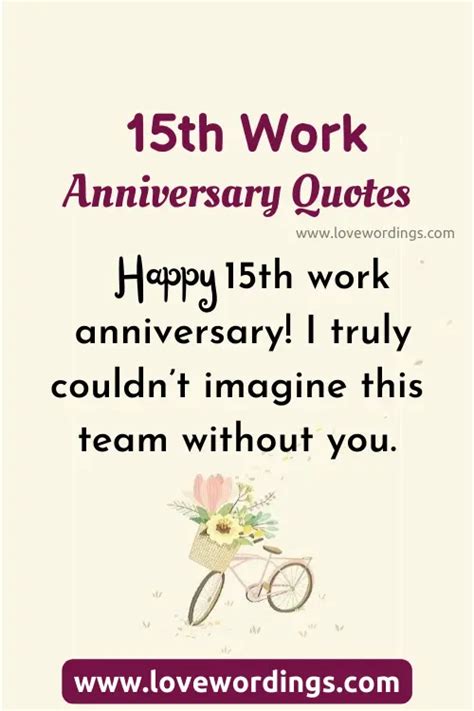 Best 75 Happy 15th Year Work Anniversary Quotes & Messages