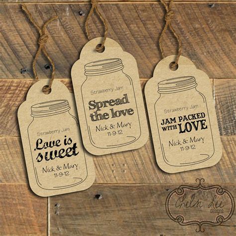 Cute gift tags | Wedding favor labels, Jam wedding favors, Wedding coolies