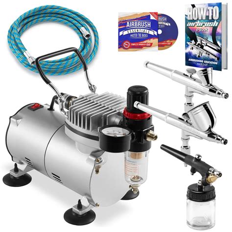 Point Zero Airbrush Dual Action Airbrush Kit with 3 Airbrushes ...