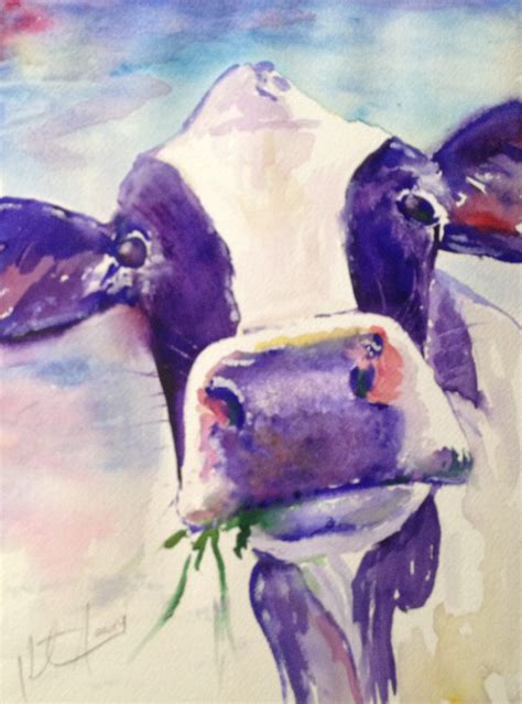 Watercolor Cow Painting at GetDrawings | Free download