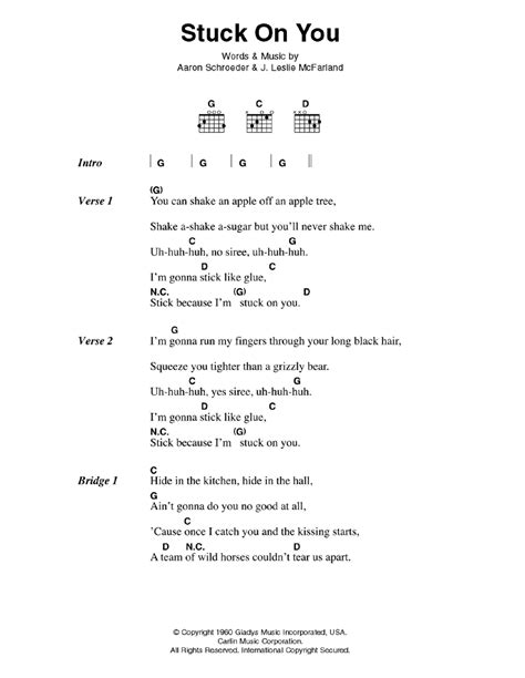 Stuck On You by Elvis Presley - Guitar Chords/Lyrics - Guitar Instructor