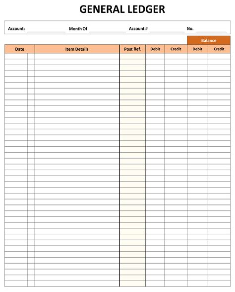 Ledger Balance Sheet - 10 Free PDF Printables | Printablee