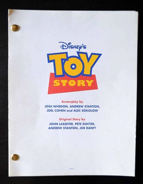 TOY STORY Original Script Final Draft November 1995 | #1786602089