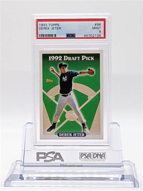 1992 Topps Draft Pick Derek Jeter Rookie Card PSA 9 - Hall Of Fame ...