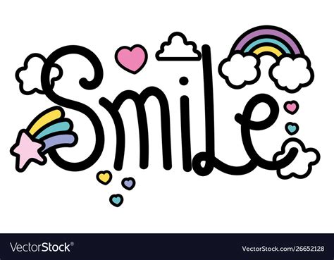 Isolated smile word design Royalty Free Vector Image