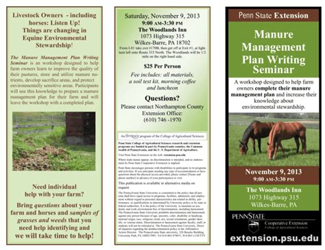 Manure Management Plan Writing Seminar