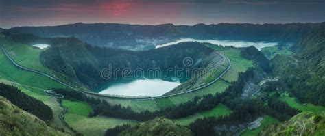 Mountain Landscape Ponta Delgada Island, Azores Portugal Stock Photo ...