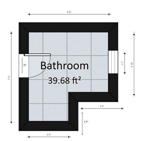 Small L shaped bathroom layout - how to arrange this 3/4 bathroom?