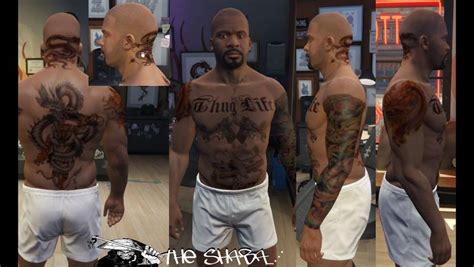 GTA 5 Tattoo's for Franklin Mod - GTAinside.com