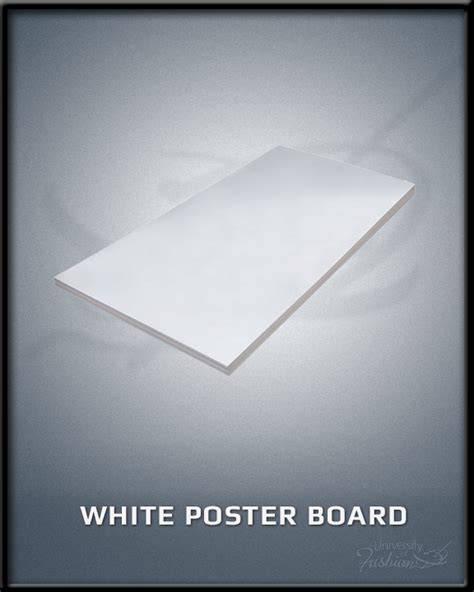 White Poster Board - University of Fashion