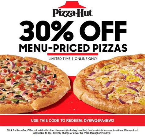 Pizza Hut Promo Codes, Jan 2021: 37 Working Pizza Hut Coupons