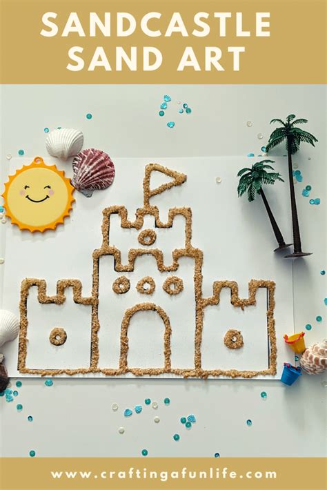 Simple Sandcastle Sand Art Project for Kids - Crafting A Fun Life