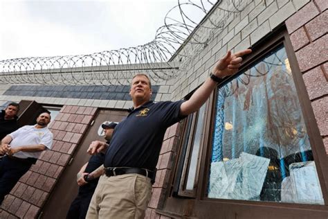 Sheriff Heroux opens doors to unit damaged by inmates