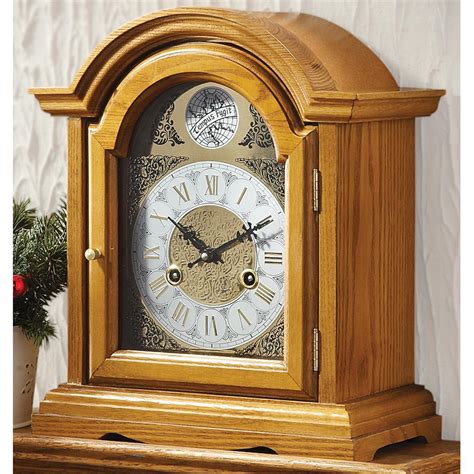 Wood Mantel Clock - 189665, Clocks & Wall Clocks at Sportsman's Guide