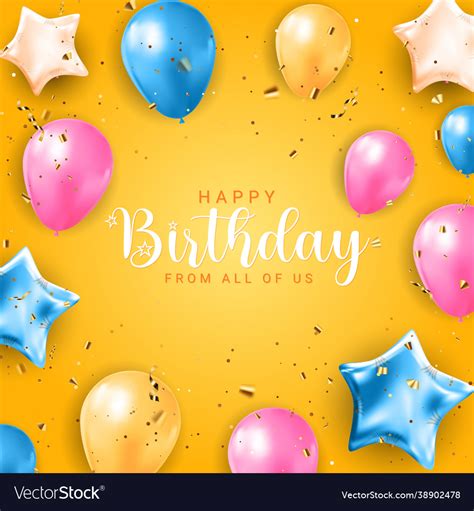 Happy birthday congratulations banner design Vector Image