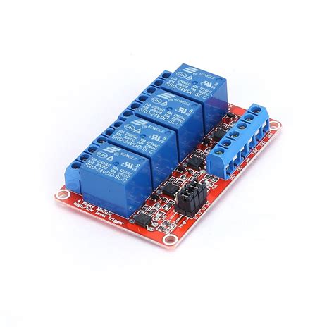 5V 4 Channel Optocoupler Relay Board with High/Low Trigger Power Indic