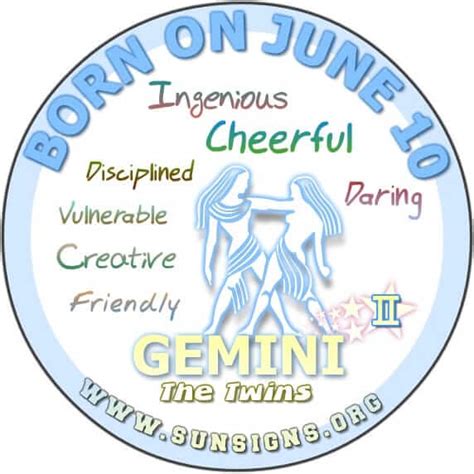 June 10 Zodiac Horoscope Birthday Personality - SunSigns.Org