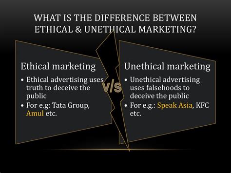 Ethical vs non ethical marketing