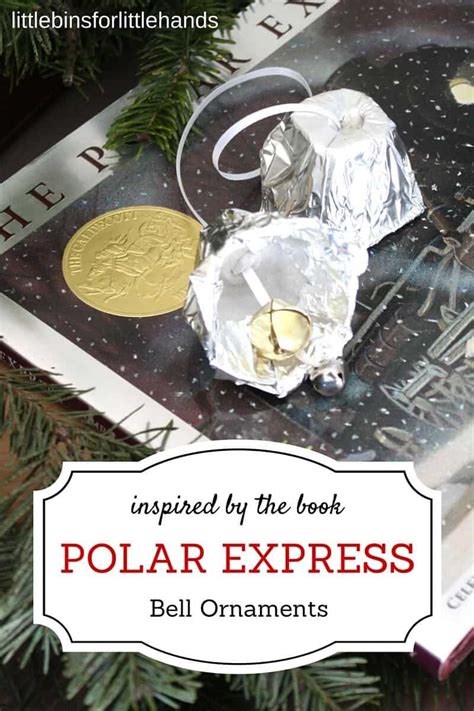 Polar Express Ornaments With Tin Foil - Little Bins for Little Hands