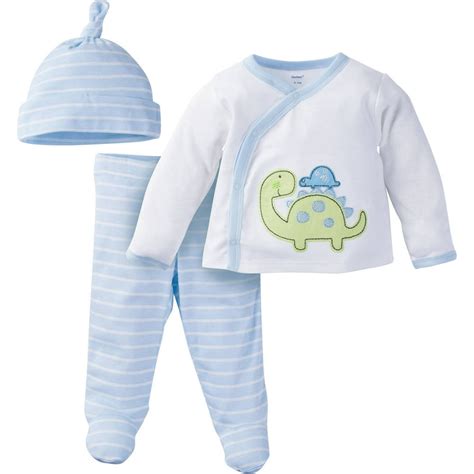 Gerber - Gerber Newborn Baby Boy Take-Me-Home Outfit Set, 3-Piece ...