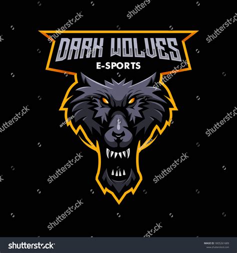 Dark Wolves Mascot Logo Design Vector Stock Vector (Royalty Free ...