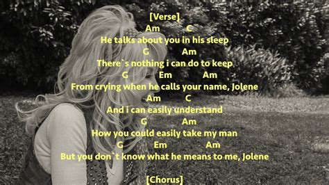 Jolene - Dolly Parton - Chords and Lyrics - YouTube