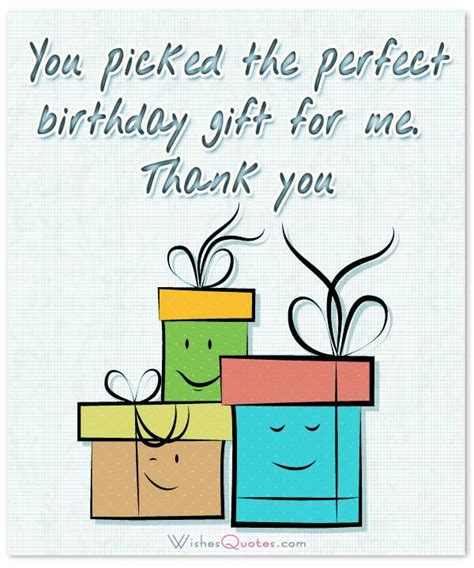 Thank You Notes for Birthday Gift