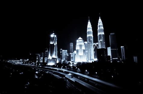 Downtown cityscape of Kuala Lumpur at night in Malaysia image - Free ...