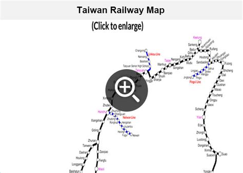 Taiwan Railway Map Pdf - Islands With Names