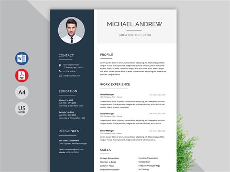 Microsoft Word Resumes Templates