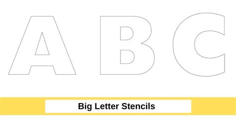 Printable Block Letter Stencils