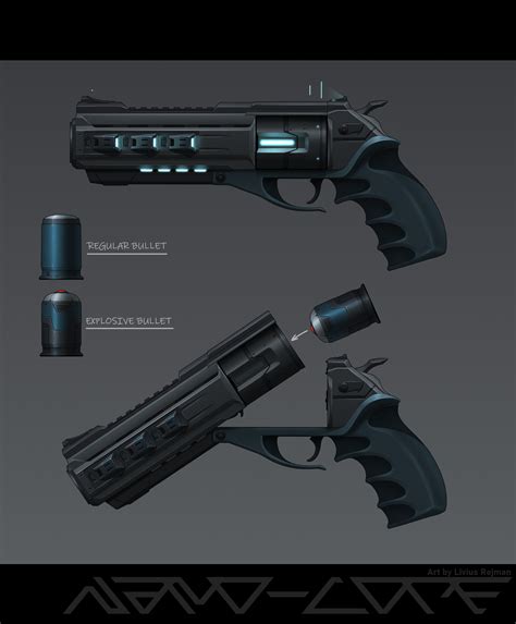 ArtStation - Sci Fi Hand Cannon Revolver