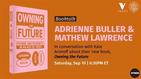 The People's Forum | BOOK TALK: Owning the Future with Adrienne Buller ...