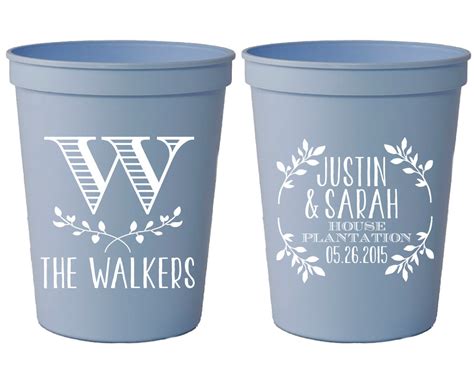 Wedding Favor Cups Personalized Wedding Cups Monogrammed | Etsy