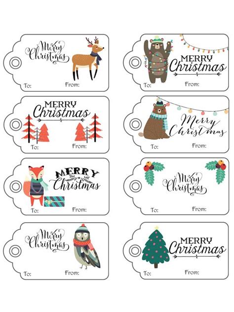 Festive Printable Christmas Gift Tags | Christmas gift tags printable ...