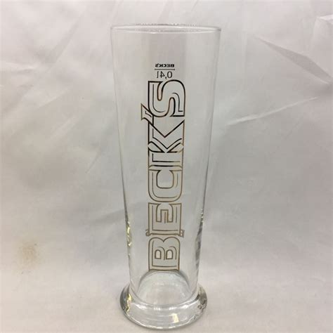 Becks Beer Pilsner .4 Liters 13.5 Oz Man Cave Glass | eBay | Beer ...