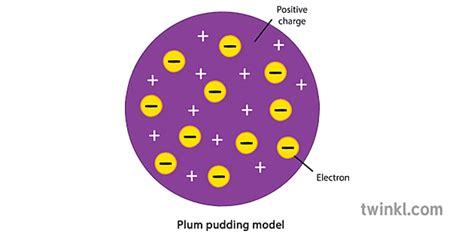 Plum Pudding Model Science Diagram KS4 - Twinkl