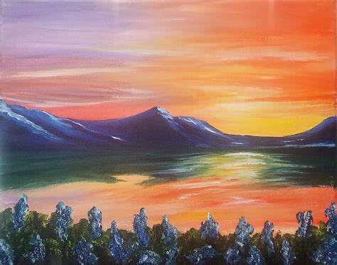 Painting and Vino: Mountain Sunset, Painting and Vino at The Union ...