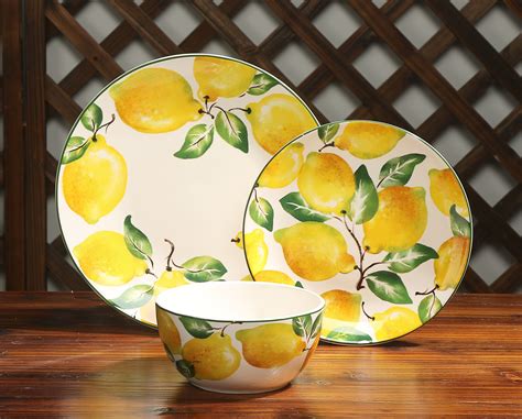 Related image | Lemon kitchen decor, Lemon decor, Ceramic dinnerware set