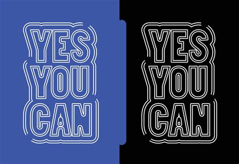 Yes you can letter logo, t shirt and sticker design template 8257609 ...