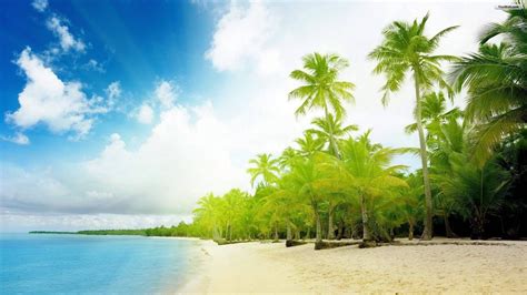 Desktop Wallpaper 1366x768 Tropical Beach - WallpaperSafari