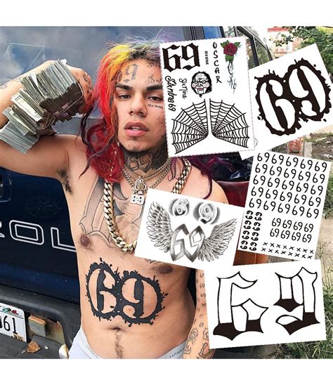 Buy Tekashi 6Ix9Ine Tattoo Set | 69 tattoos Temporary Tattoos ...