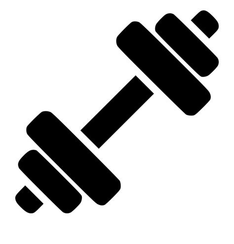 Fitness Svg Icon Dumbbell Vector - Clip Art Library