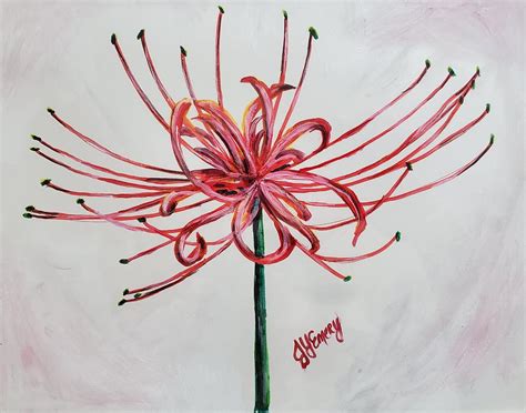 Spider Lily Painting by Jennifer Emery