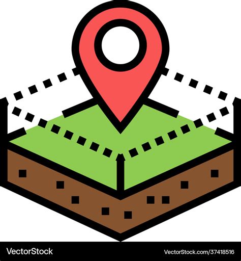 Territory land color icon Royalty Free Vector Image